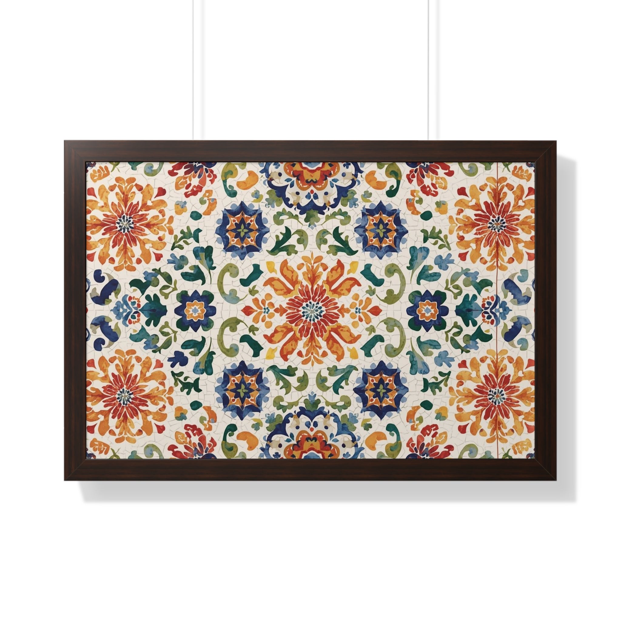 Bohemian Floral Framed Poster Art Print For Home Decor - Rosetta Creative Boutique